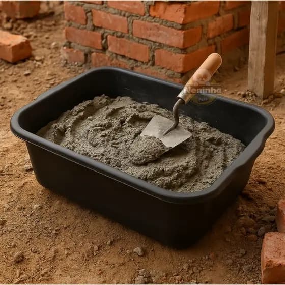 Bandeja Caixa Para Massa Construção Civil Masseira Argamassa Multiuso