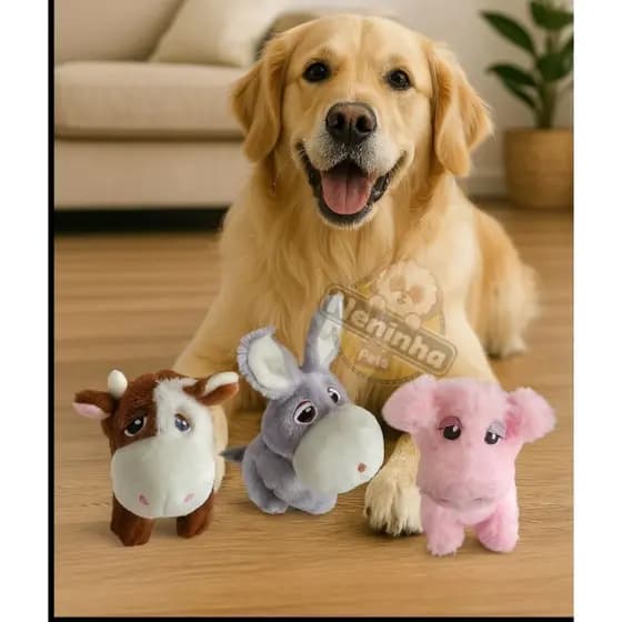 Brinquedo Pelúcia Para Pet Cães Com Apito