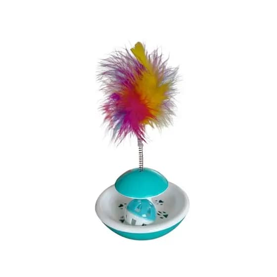 Brinquedo Para Gatos Disco Bola Sino Pena Interativo