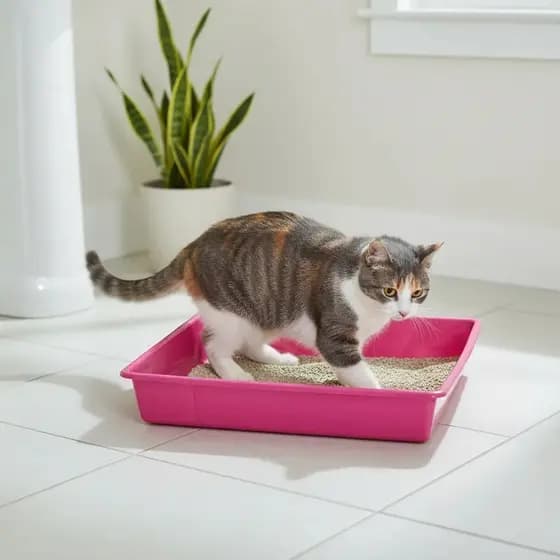 Caixa De Areia Bandeja Higiênica Grande Para Gatos