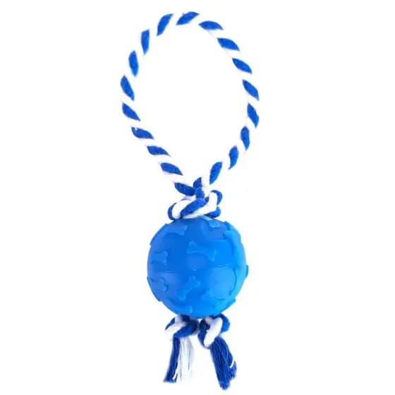 Brinquedo Resistente Para Pet Cachorro Gato Mordedor Bola Snack Com Corda Vinil