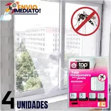 Tela Mosquiteiro Anti Inseto 4 Unidades Para Janela Mosqueteira Tela Para Mosquito Pernilongo 130 X 150