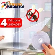 Tela Mosquiteiro Anti Inseto 4 Unidades Para Janela Mosqueteira Tela Para Mosquito Pernilongo 130 X 150cm