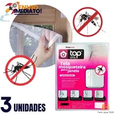 Tela Mosquiteiro Anti Inseto 3 Unidades Para Janela Mosqueteira Tela Para Mosquito Pernilongo 130 X 150cm