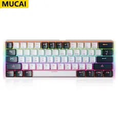Teclado Mecânico Mucai MK61 Gamer Com Fio 60% Switch Vermelho