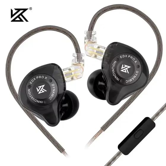 Fone de Ouvido KZ Edx Pro X Com Fio, Intra-Auriculares, Hi-Fi Estéreo, Baixa Latência, Gamer