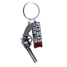 Chaveiro Red Dead Redemption 2 Revólver Miniatura em Metal Resistente Colecionável Decoração Acessório Geek