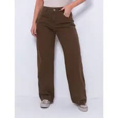 Wide leg feminina lisa