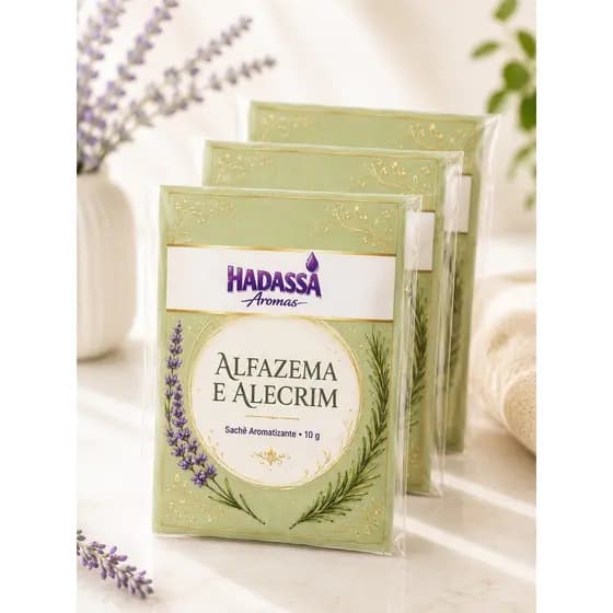 Kit 3 Sachês ALFAZEMA & ALECRIM 10g   Perfuma Gavetas Guarda Roupa Carro Cheiro Maravilhoso