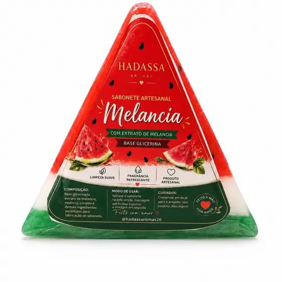 Sabonete Glicerinado Artesanal de MELANCIA