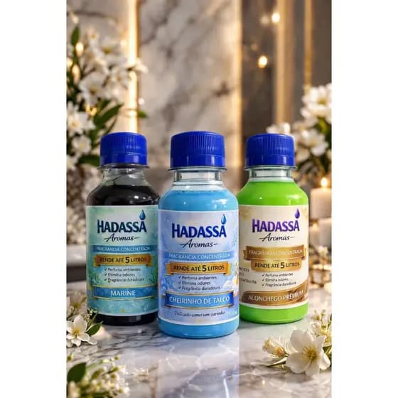Kit 3 Desinfetantes 100ml Faz 15L (Total)🧴 Super Concentrado | Aconchego/Talco/Marine | Cheiro Intenso