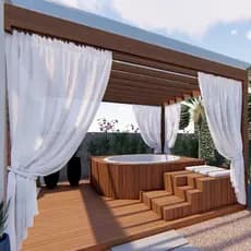 Cortina Para Pergolado Voil Folha de 2,00m X 2,5m Coreto Gazebo Festa Casamento Formatura