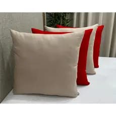 Kit Com 4 Capas de Almofada Tecido Micropercal Liso 45 cm x 45 cm Para Sala Sofá Moderna Toque Macio