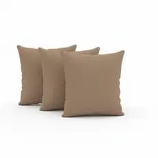 Kit Com 3 / 6 Capas de Almofada Tecido Micropercal Liso 40 x 40 Para Sala Sofá Moderna Toque Macio
