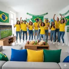 Kit Com 3 / 6 Capas de Almofada Decorativas Especial Copa do Mundo 2026 Premium 40 x 40 Sala Sofá