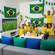 Kit 4 Capas de Almofadas Decorativas 40x40 Tecido Premium Copa do Mundo 2026 Futebol
