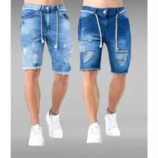 Kit 2 Bermudas Jeans Ragsada Masculino Slim Premium Promoção