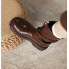 Botas femininas, nova moda primavera 2026, botas de cavaleiro retrô de cano alto, botas longas de cano médio, botas Mart