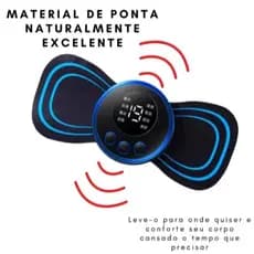 Mini Massageador EMS Pescoço Cervical Portátil Estimulador Elétrico Dor Muscular Profissional Original