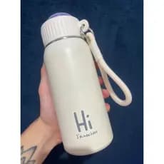 Garrafa Térmica 600ml Inox Com Alça Tampa Trava Copo Térmico Portátil