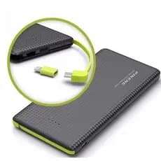 Power Bank Pineng 10000mAh Original | Cabo Embutido Lightning + Micro USB | Carregador Portátil 5V 2.1A | Bateria Extern