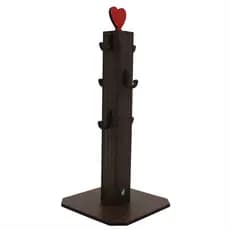 Pedestal Porta Xícaras MDF Pintado Com 6 Xícaras Acrílicas 85ml Cores Sortidas Cantinho Café