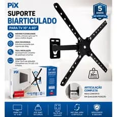 Suporte Articulado TV 10” a 60” Até 30kg | Inclinação Giro e Ajuste Completo