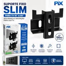 Suporte Fixo para TV 10 a 85 Polegadas Slim Universal Até 100kg Fácil Instalar