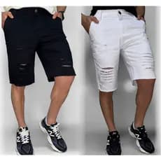 Kit Com Duas Bermudas Jeans Masculinas
