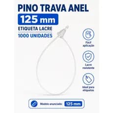 Pino Trava Anel 125mm Etiqueta Lacre Fixador Tag 5000 Unidades Transparente Para Loja Confecção Brechó