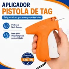 Pistola Etiquetadora Aplicador de Tag Para Roupas Tecidos Confecção Loja Boutique Brechó Comércios e Estoque