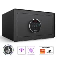 Cofre Eletrônico Digital Portátil Chave Senha Compatível Alexa Google Home Panda Plus Tuya 25x35x25