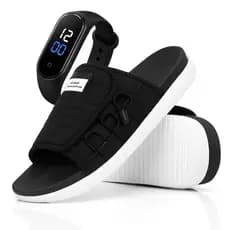 Chinelo Asuna Slide Nuvem AS 2.0 Masculino Moda Verão Confortável + Relógio Digital