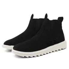 Bota Botina Chelsea Masculina Tratorada Em Camurça Estilosa Tendencia