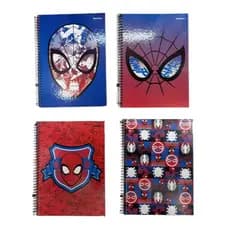 Caderno 1 Matéria Homem Aranha Michey Frozen Minnie Universitário Capa Dura Jandaia Volta As Aulas