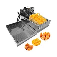 Fritadeira Elétrica Profissional 5l Inox + Escorredor Fritura