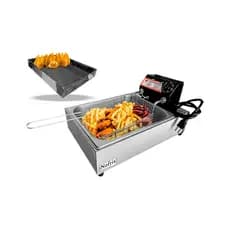 Fritadeira Elétrica Quadrada 5 Litros 1 Cuba + Escorredor