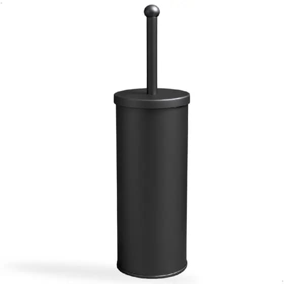 Escova Sanitária Preta Com Suporte Aço Inox Fosco Crie & Construa