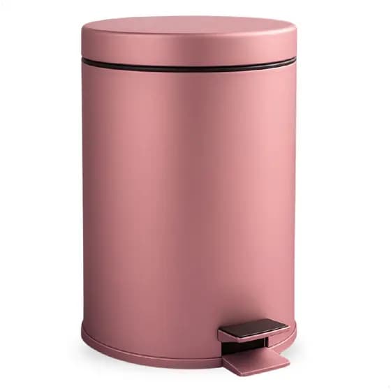 Lixeira Rose Gold 5L Inox Com Pedal e Cesto Removível Crie & Construa