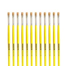 Kit 12 Pinceis Para Pintura 615 Cerdas Brancas Numero 18