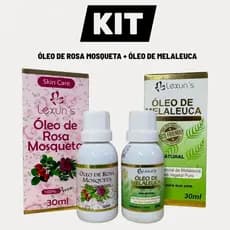 Kit Óleo de Rosa Mosqueta Rubiginosa 30ml + Óleo de Melaleuca 30ml - Lexun's