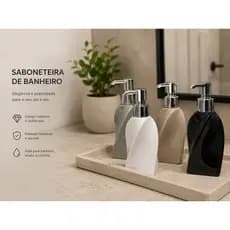 SABONETEIRA LÍQUIDA DE CERÂMICA 230ml SABONETEIRA ELEGANTE E SOFISTICADA