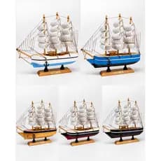 BARCO DECORATIVO ARTESANAL DE MADEIRA VELEIRO DECORATIVO COLECIONÁVEL