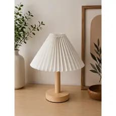 ABAJUR DE MESA COM BASE DE MADEIRA ABAJUR MODERNO LUMINÁRIA LED