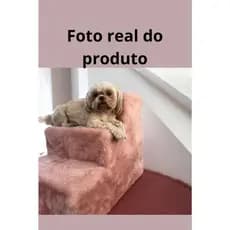 Escada Para Pet Cães Gatos Espuma Altura 47 Cm Pelúcia