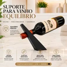 Suporte Garrafa de Vinho Equilíbrio Efeito Suspenso Decoração Moderna Elegante Minimalista