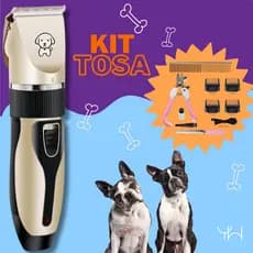 Kit Máquina de Tosa Pet Profissional Para Cachorro Gato Cortar Tosar Pelo De Animais Recarregável Sem Fio Tosquiadeira