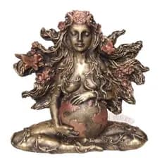 Estatueta Deusa Gaia Em Resina Wicca Mãe Terra Mitologia Grega Decoração Enfeite gaia mae terra