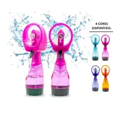 Mini Ventilador e Lança Água a pilha Borrifador De Mão Spray Água Verão