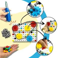 Brinquedo educativo infantil sensorial didático ferramentas e engrenagens montessori